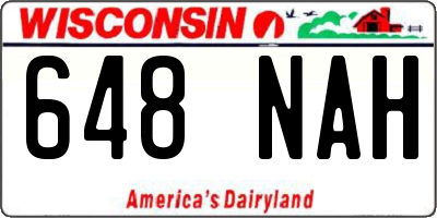 WI license plate 648NAH