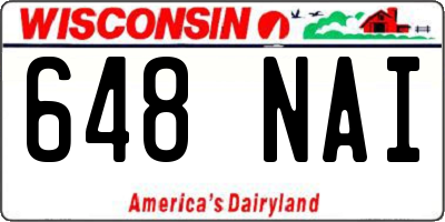 WI license plate 648NAI