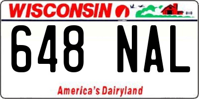 WI license plate 648NAL