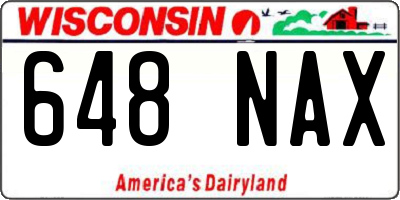 WI license plate 648NAX