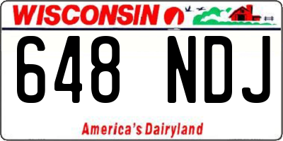WI license plate 648NDJ