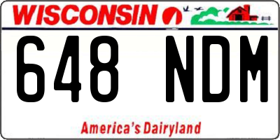 WI license plate 648NDM