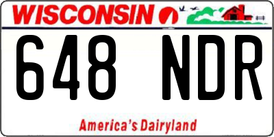 WI license plate 648NDR