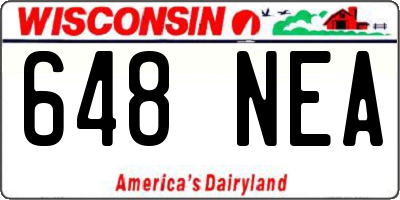 WI license plate 648NEA