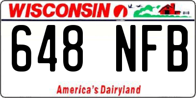 WI license plate 648NFB