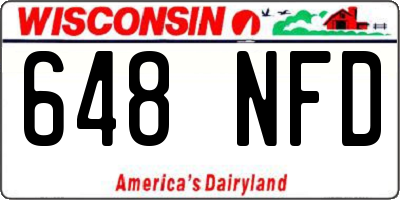 WI license plate 648NFD