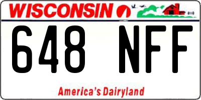 WI license plate 648NFF