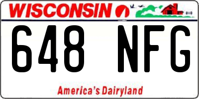 WI license plate 648NFG