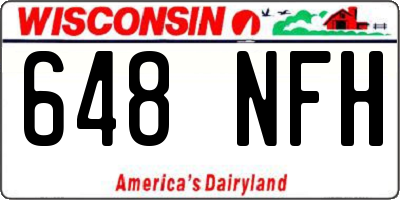 WI license plate 648NFH