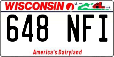 WI license plate 648NFI