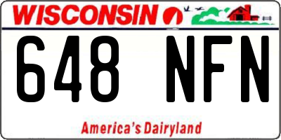 WI license plate 648NFN