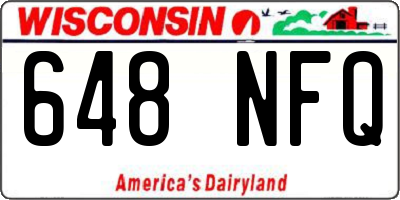 WI license plate 648NFQ