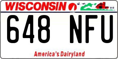 WI license plate 648NFU