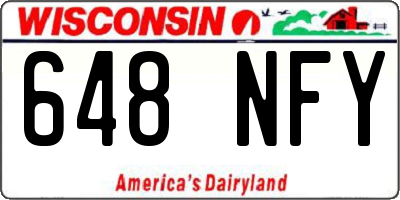 WI license plate 648NFY