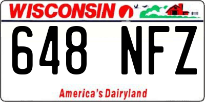 WI license plate 648NFZ
