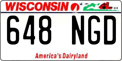 WI license plate 648NGD