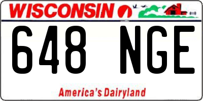 WI license plate 648NGE