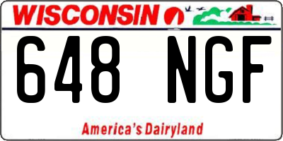 WI license plate 648NGF