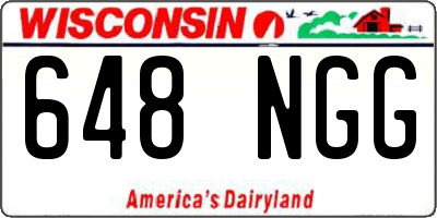 WI license plate 648NGG