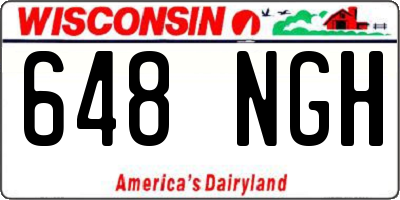 WI license plate 648NGH