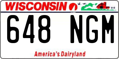 WI license plate 648NGM