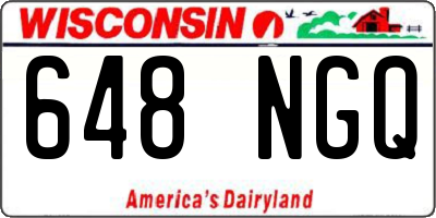 WI license plate 648NGQ