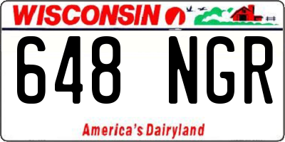 WI license plate 648NGR