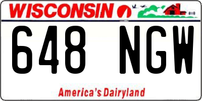 WI license plate 648NGW