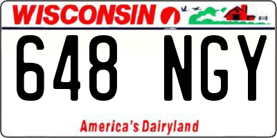 WI license plate 648NGY
