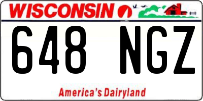 WI license plate 648NGZ