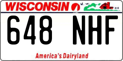 WI license plate 648NHF