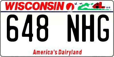 WI license plate 648NHG