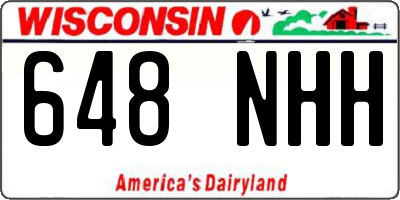 WI license plate 648NHH