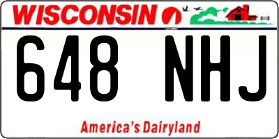 WI license plate 648NHJ