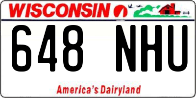WI license plate 648NHU