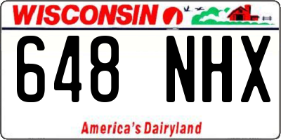 WI license plate 648NHX