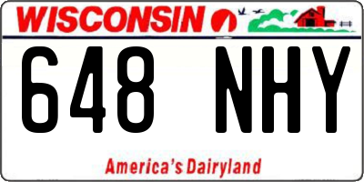 WI license plate 648NHY