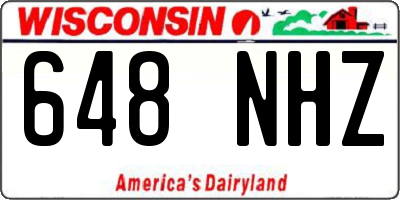 WI license plate 648NHZ