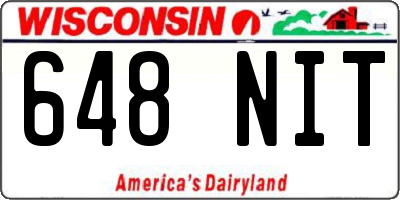 WI license plate 648NIT