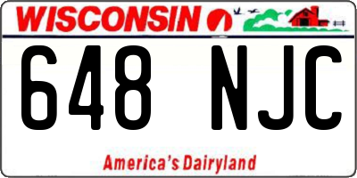 WI license plate 648NJC