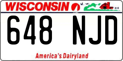 WI license plate 648NJD