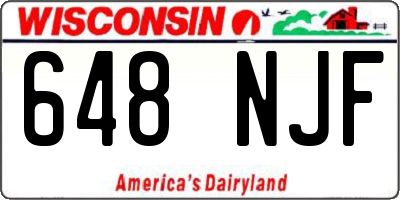 WI license plate 648NJF