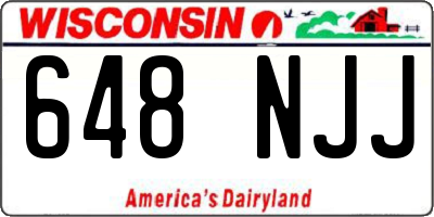 WI license plate 648NJJ