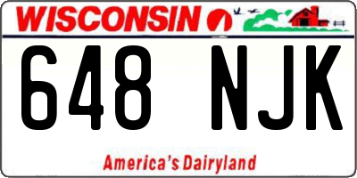 WI license plate 648NJK