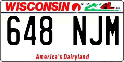 WI license plate 648NJM