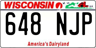 WI license plate 648NJP