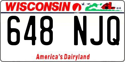 WI license plate 648NJQ