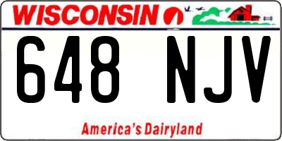WI license plate 648NJV