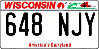 WI license plate 648NJY
