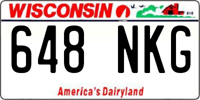 WI license plate 648NKG